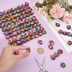Accesorios decorativos para disfraces con flores y lentejuelas de poliéster&nbsp;DIY-WH0899-422A