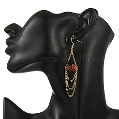 Pendientes colgantes de piedras preciosas naturales&nbsp;EJEW-JE07287