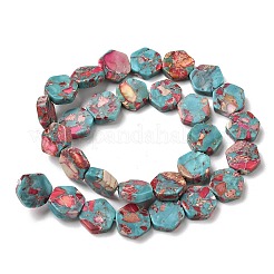 Окрашенные синтетические нити из имперской яшмы&nbsp;G-D337-14mm-A03