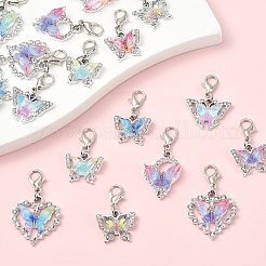 20 шт. 10 стильных подвесных украшений из сплава со стразами&nbsp;HJEW-YW00222