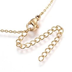 Colliers en laiton avec pendentif avec zircone cubique de micro pave&nbsp;NJEW-O108-29G