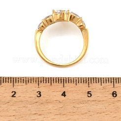 Offene Manschettenringe aus Edelstahl 304 mit Mikropavé-Fassung und Zirkonia für Damen&nbsp;SA-CBAABBA-09B-G