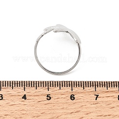 5 шт. открытые манжеты из нержавеющей стали 304 для женщин&nbsp;RJEW-K313-10P