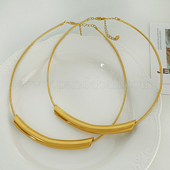 Ожерелья из изогнутой круглой цепочки-змейки из нержавеющей стали 304 для женщин&nbsp;FS-WG91F2E-02