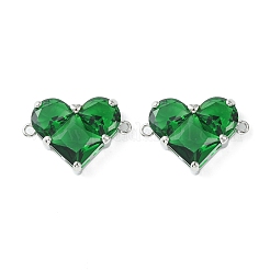 Verbindungsanhänger aus Messing mit kubischem Zirkonia-Pavé&nbsp;KK-L208-04P-02