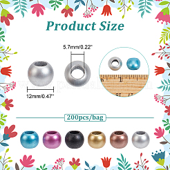 Непрозрачная акриловая бусина&nbsp;OACR-WH0037-08