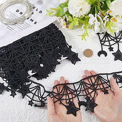 5 ярд полиэстерового кружева с отделкой в виде луны и звезд&nbsp;OCOR-GF0004-06