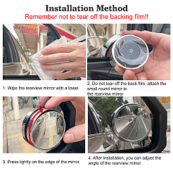 2 комплект 2-х стилистических стеклянных зеркал заднего вида&nbsp;AJEW-CA0001-75