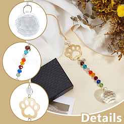 1 шт. латунные подвески в виде отпечатков лап&nbsp;AJEW-DR0002-34