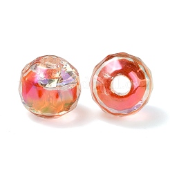 УФ-покрытие прозрачные акриловые европейские бусины&nbsp;OACR-F004-03D