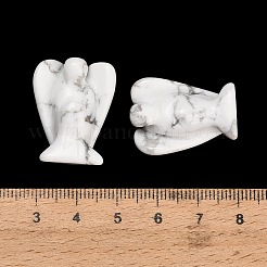 Figurines d'anges sculptées dans de la pierre précieuse naturelle howlite&nbsp;GG-CBA8396-A17