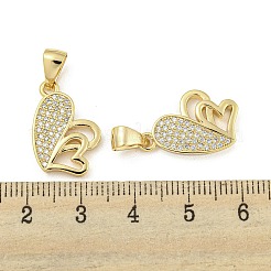 Латунные микропаве прозрачные подвески с фианитом&nbsp;ZIRC-P113-07G-G