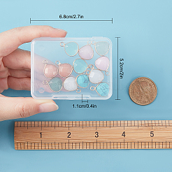 12 шт. подвески из натурального белого нефрита 6 цветов&nbsp;G-SC0002-08B