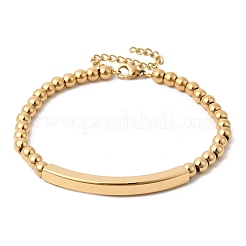 Браслеты из нержавеющей стали 304 с бусинами&nbsp;BJEW-D408-02G