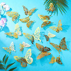 96 шт. 8 стиля 3D наклейки на стену в виде бабочки для домашних животных&nbsp;DIY-TA0013-12A