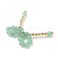 Fascini rotondi del connettore di bowknot della pietra preziosa mista naturale di 5pcs 5 stili&nbsp;PALLOY-JF01943