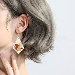 Bois naturel gros pendentifs&nbsp;DIY-TA0008-66