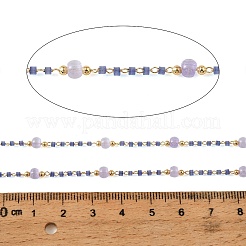 Handgemachte Messingglasperlenketten&nbsp;GL-CBA1C06-01G-05