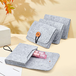 5 шт. фетровые мешочки для хранения украшений с кнопкой&nbsp;ABAG-BC0001-71B