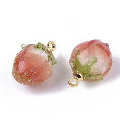 Colgantes de resina epoxi de flores hechos a mano&nbsp;KY-S163-103B