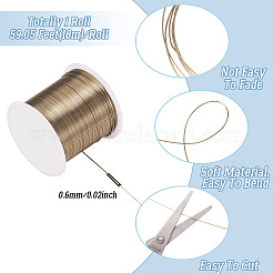 Fil de cuivre rond pour la fabrication de bijoux&nbsp;YS-TAC0004-0.6mm-18
