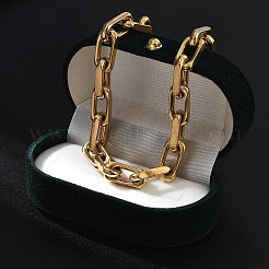 Ионное покрытие (ip) 304 нержавеющая сталь скрепки цепи ожерелья для женщин мужчин&nbsp;NJEW-U019-03G