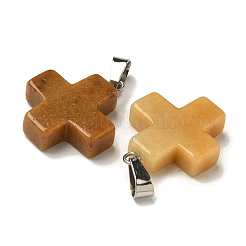 Pendentifs de jade topaze naturelle&nbsp;G-Z067-06P-09
