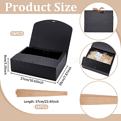 Картонные подарочные коробки с лентой из золотарника&nbsp;CON-WH0107-60C