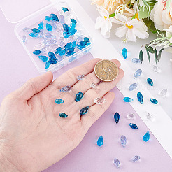 80шт 8 стиля прозрачные стеклянные бусины&nbsp;EGLA-GA0001-30