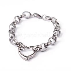 Комплекты ювелирных изделий из нержавеющей стали 304 с сердечками SJEW-F132-08P