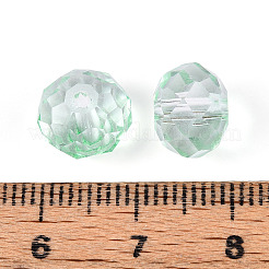 Выпечка расписные прозрачные стеклянные бусины&nbsp;GLAA-N011-10mm-07