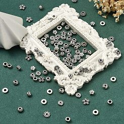 Perline distanziatrici in lega di stile tibetano 100 pz 10 stili&nbsp;TIBEB-YW0001-14AG