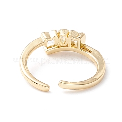 Кольцо-манжета с кубическим цирконием и надписью «мама»&nbsp;KK-K262-03G