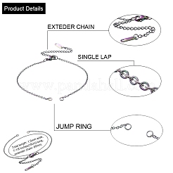 304 изготовление браслета из стальной цепочки из нержавеющей стали&nbsp;STAS-CJ0001-135M