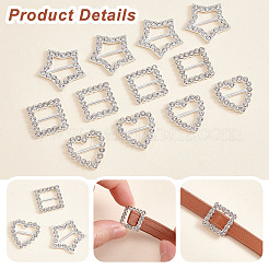 Ahademaker 60 piezas 3 estilo aleación cristal rhinestone zapato decoración&nbsp;FIND-GA0002-81