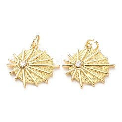 Латунные микропаве прозрачные подвески с фианитом&nbsp;ZIRC-P200-16