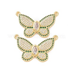 Подвески из латуни с микропаве из кубического циркония 2 петля&nbsp;ZIRC-P106-48G-02