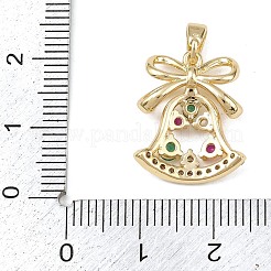 Рождественские латунные подвески с микропаве из фианита&nbsp;LS-KK-K413-02G