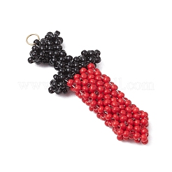 Подвески из стеклянных бусин в форме кинжала&nbsp;PALLOY-CJ00135-02