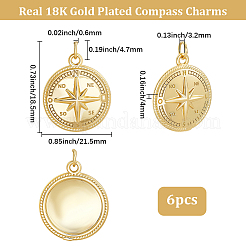 6шт латунные подвески&nbsp;KK-BBC0021-85