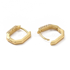 Овальные серьги-кольца с кубическим цирконием&nbsp;EJEW-E263-16G