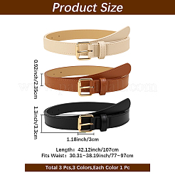 3 ceinture en cuir PU bicolore&nbsp;AJEW-CL0005-95