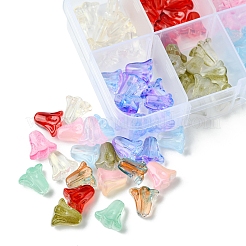 120 perle di vetro trasparente verniciato a spruzzo in 10 colori&nbsp;GLAA-FS0001-84