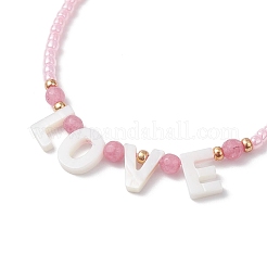 Pulseras trenzadas de cuentas de jade blanco natural teñido&nbsp;BJEW-MZ00244-01