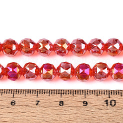 Нити из прозрачных круглых бусин с цветным покрытием ab&nbsp;EGLA-T029-8mm-12T-11