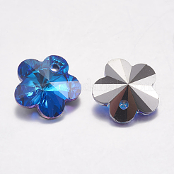 Facettierten Glas Strass Charms&nbsp;RGLA-F055-10x10-001BB