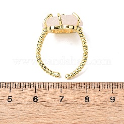 Кольца-манжеты с цветочным принтом из натуральных смешанных камней&nbsp;RJEW-G366-01G