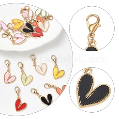 16 pz 8 stili di decorazioni pendenti in lega e acrilico&nbsp;HJEW-YW00542