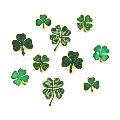 20 pieza de 5 estilos de broches de solapa de esmalte de aleación de trébol del Día de San Patricio para mochilas y ropa&nbsp;JEWB-CJ0003-65
