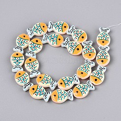 Окрашенные и нагретые стеклянные эмалевые бусины&nbsp;GLAA-T023-45D